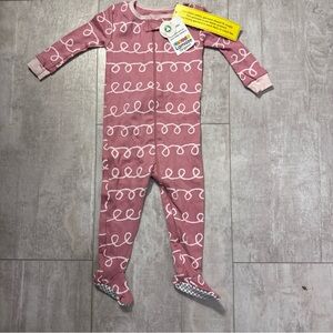NWT Lamaze organic cotton Pink Swirl Kids One Piece baby girl 12 mos